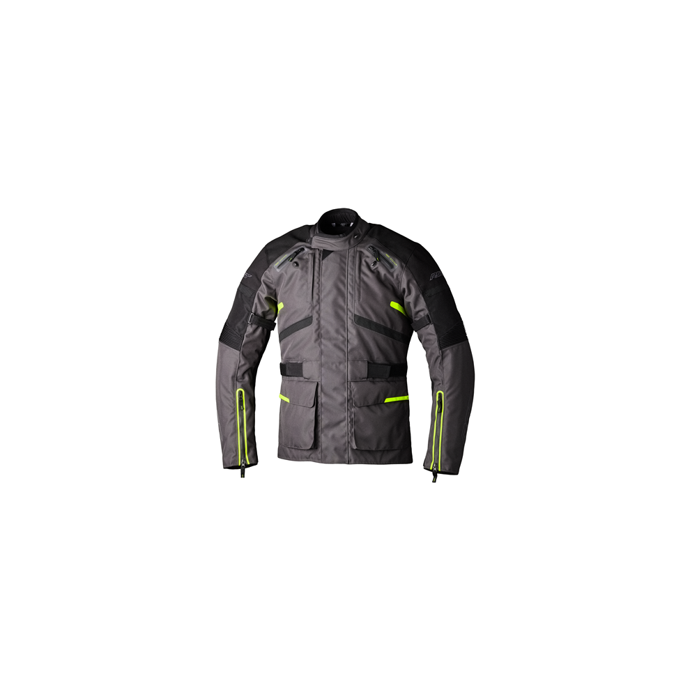 (Uk 52) Rst Endurance Ce Textile Jacket Graphite / Fluo Yellow 5056558138455
