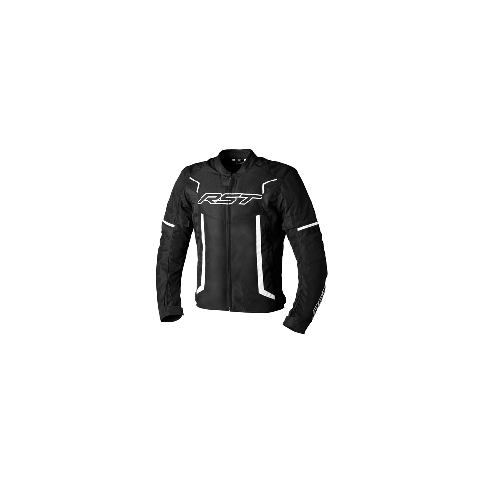 (Uk 42) Rst Pilot Evo Ce Textile Jacket Black / Black / White White,Black 5056558112851