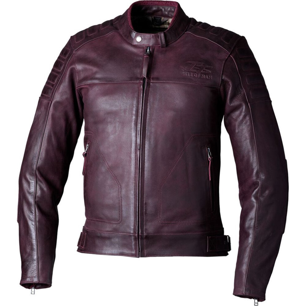 (Uk 44) Rst Iom Tt Brandish 2 Ce Leather Jacket Oxblood 5056558112028