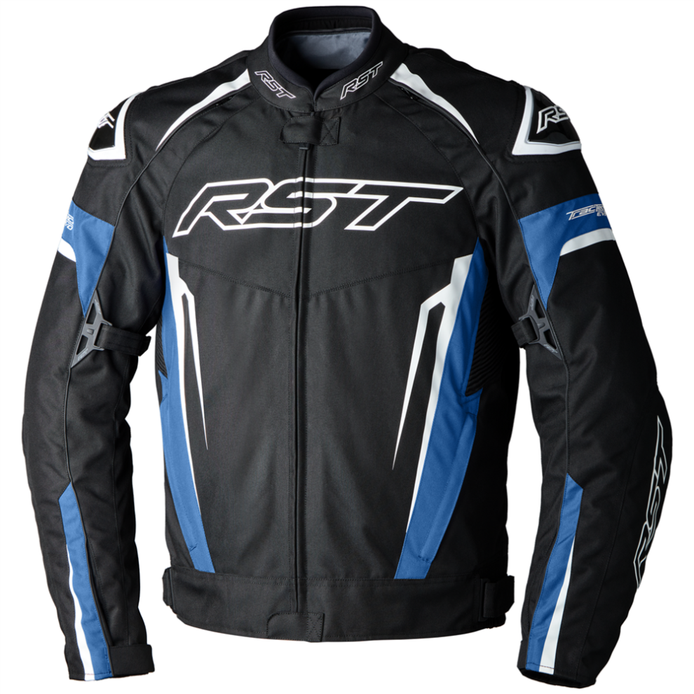(UK 40) RST Tractech Evo 5 CE Textile Jacket Blue / Black / White-image-OPC-PFTBS7V-NEW