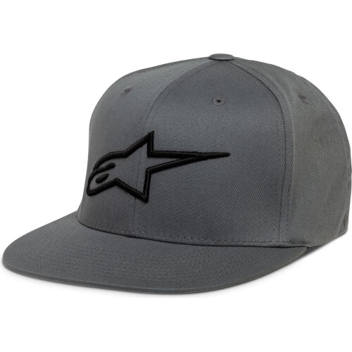 (L / XL) Alpinestars Ageless Flat Cap Charcoal / Black