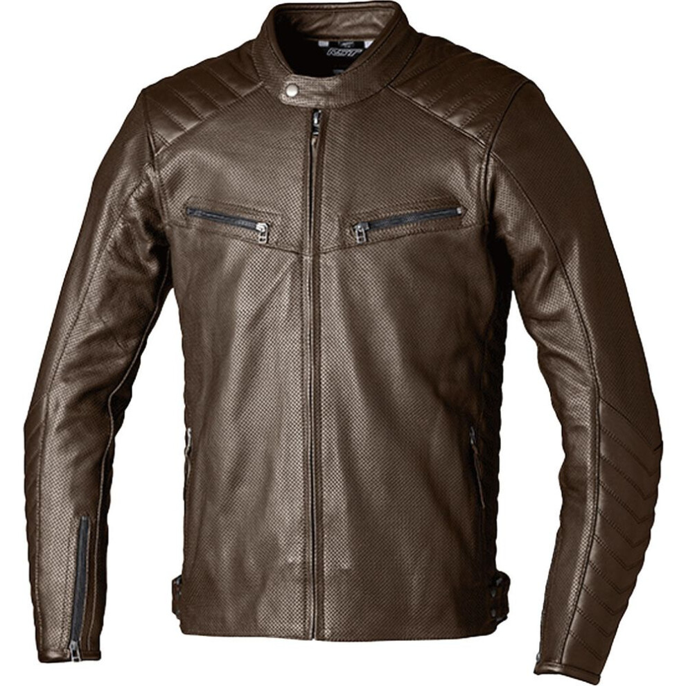 (Uk 50) Rst Roadster Air Ce Leather Jacket Brown 5056558134075