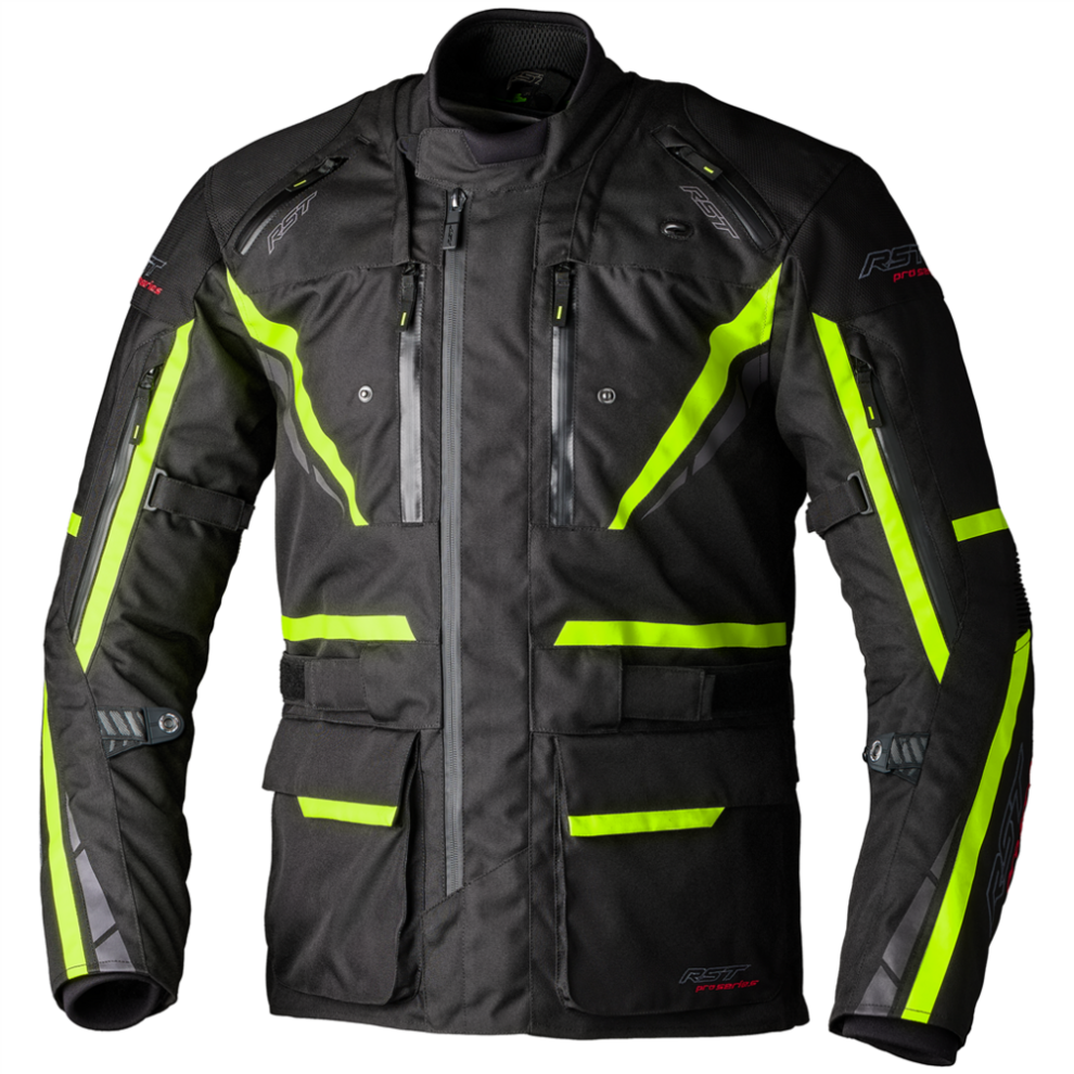 (Uk 54) Rst Pro Series Paragon 7 Ce Textile Jacket Black / Fluo Yellow Black,Yellow 5056558134686