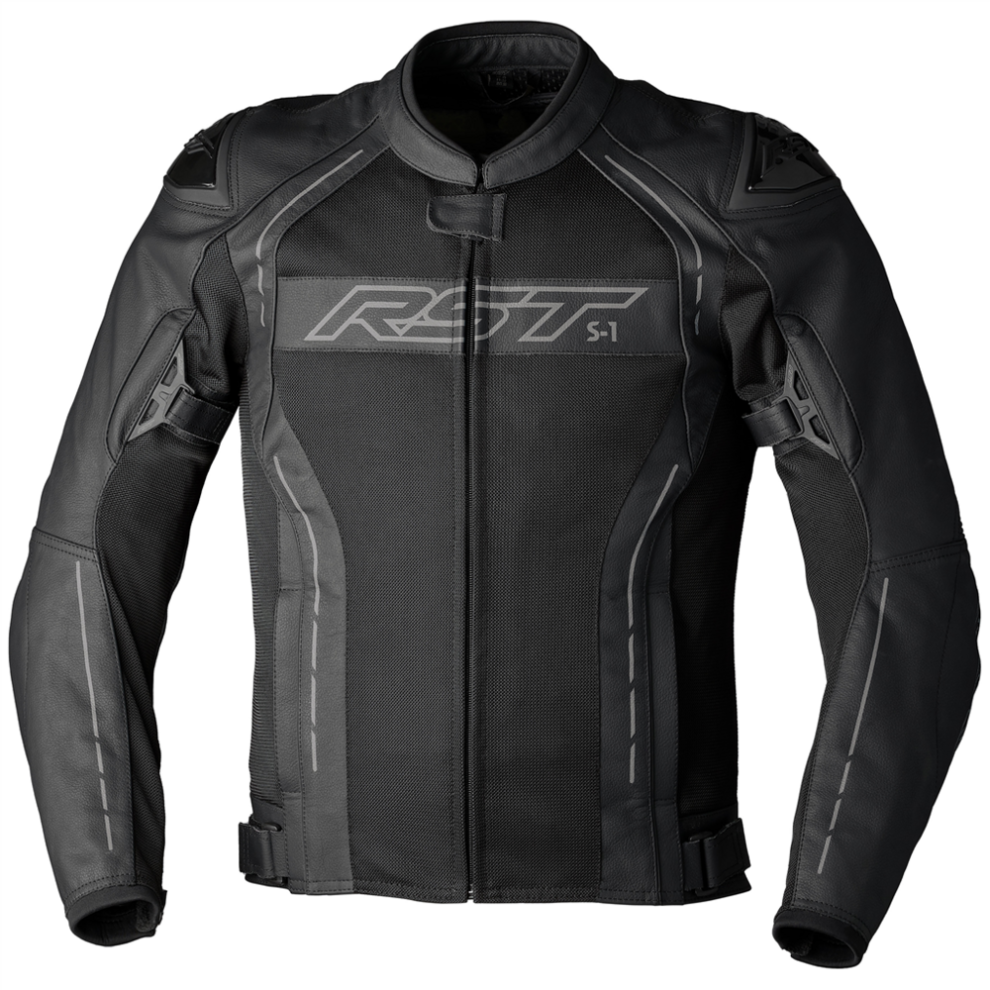 (Uk 42) Rst S1 Mesh Ce Leather Jacket / Black 5056558133795