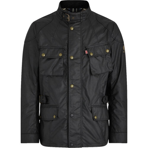 (S) Belstaff Crosby Technical Waxed Cotton Jacket Black
