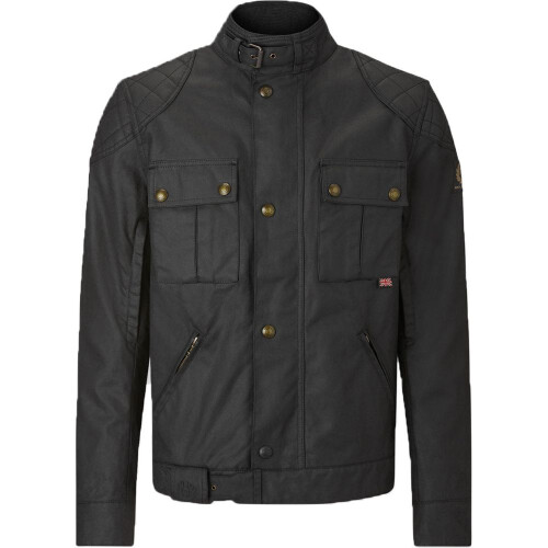 (L) Belstaff Brooklands Waxed Cotton Jacket Black
