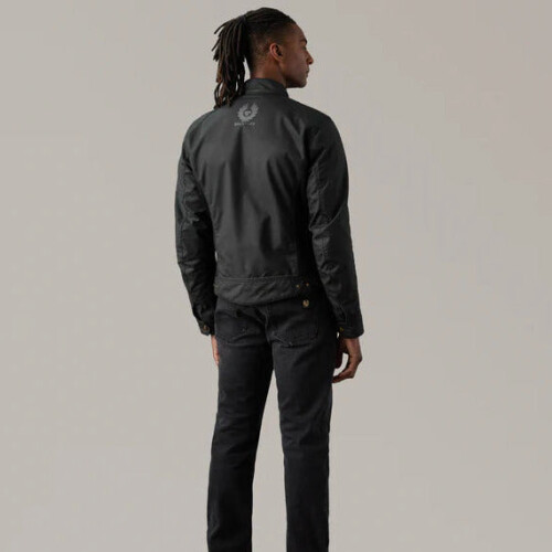 (3XL) Belstaff Temple Technical Waxed Cotton Jacket Black 2