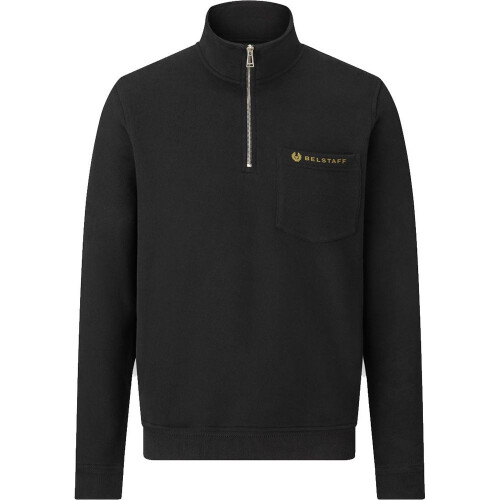 (S) Belstaff Quarter Zip Jersey Black