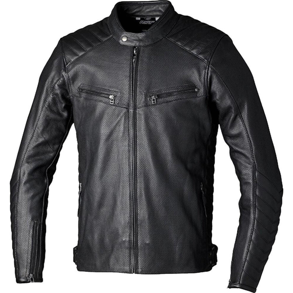 (Uk 48) Rst Roadster Air Ce Leather Jacket Black 5056558133993