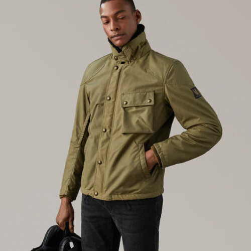 (S) Belstaff Convoy Waxed Cotton Jacket Olive 2