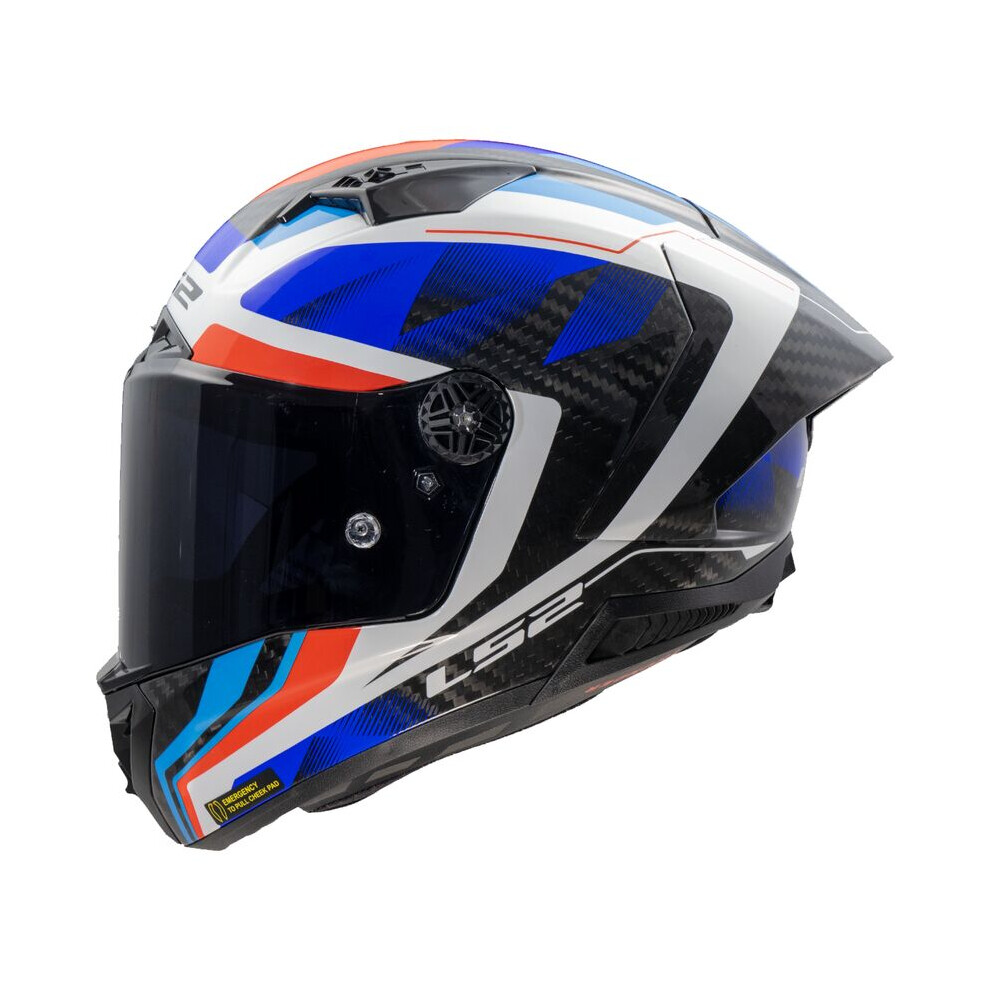 (L) Ls2 Ff805 Thunder Gp Aero Carbon Full Face Helmet Raute Blue / Red Blue,Red 6942141772337