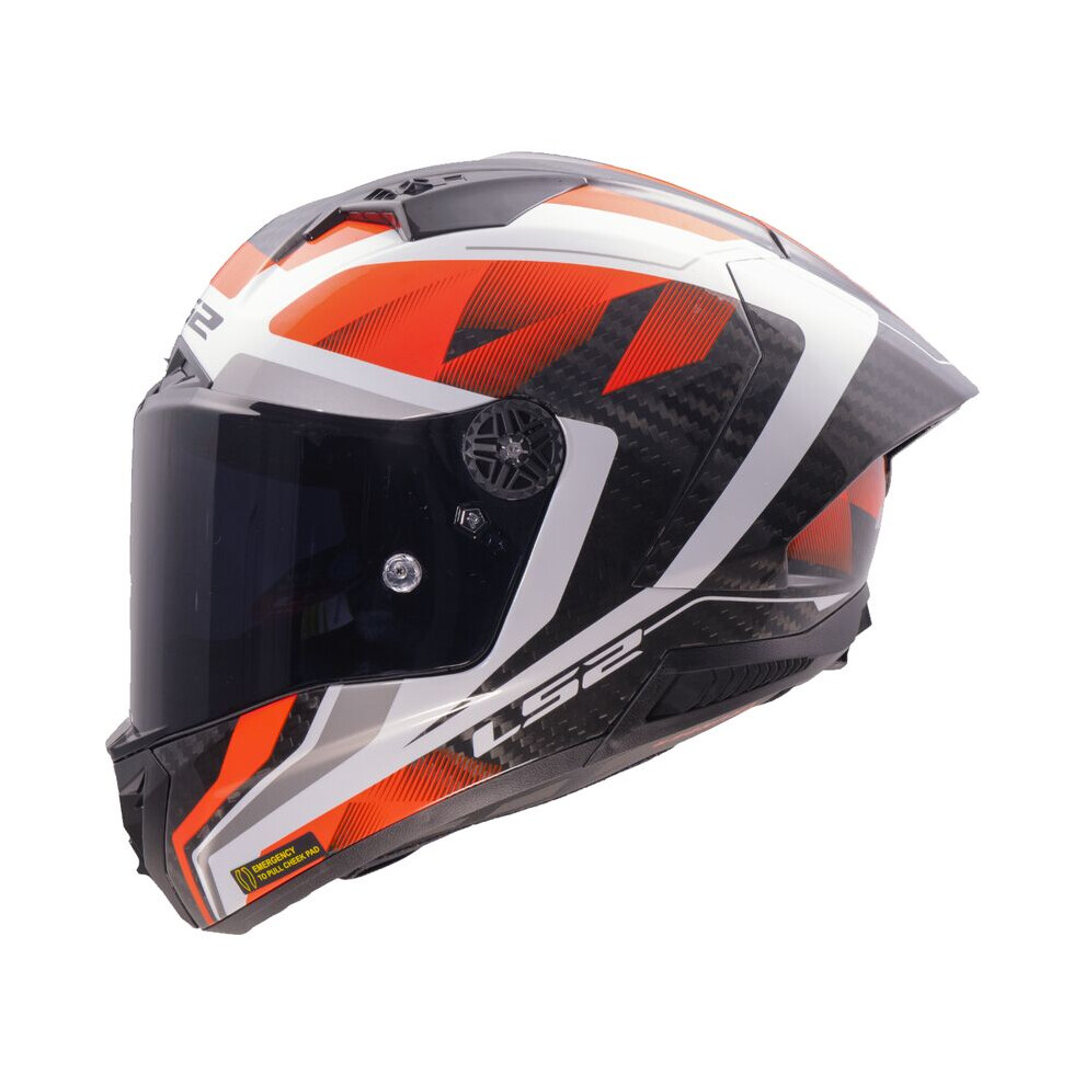 (Xs) Ls2 Ff805 Thunder Gp Aero Carbon Full Face Helmet Raute White / Red White,Red 6942141772368