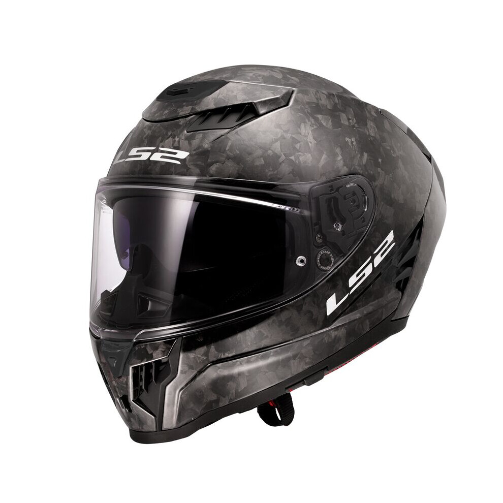 Motorcycle Helmet S - LS2 FF807 Dragon Solid Full Face Helmet - Forged Carbon - Image 2