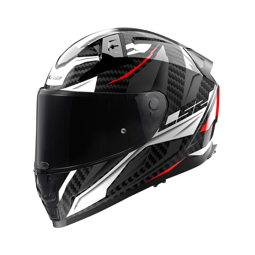 (Xl) Ls2 Ff811 Vector 2 Carbon Full Face Helmet Savage White / Red / Grey White,Red,Grey 6942141752339
