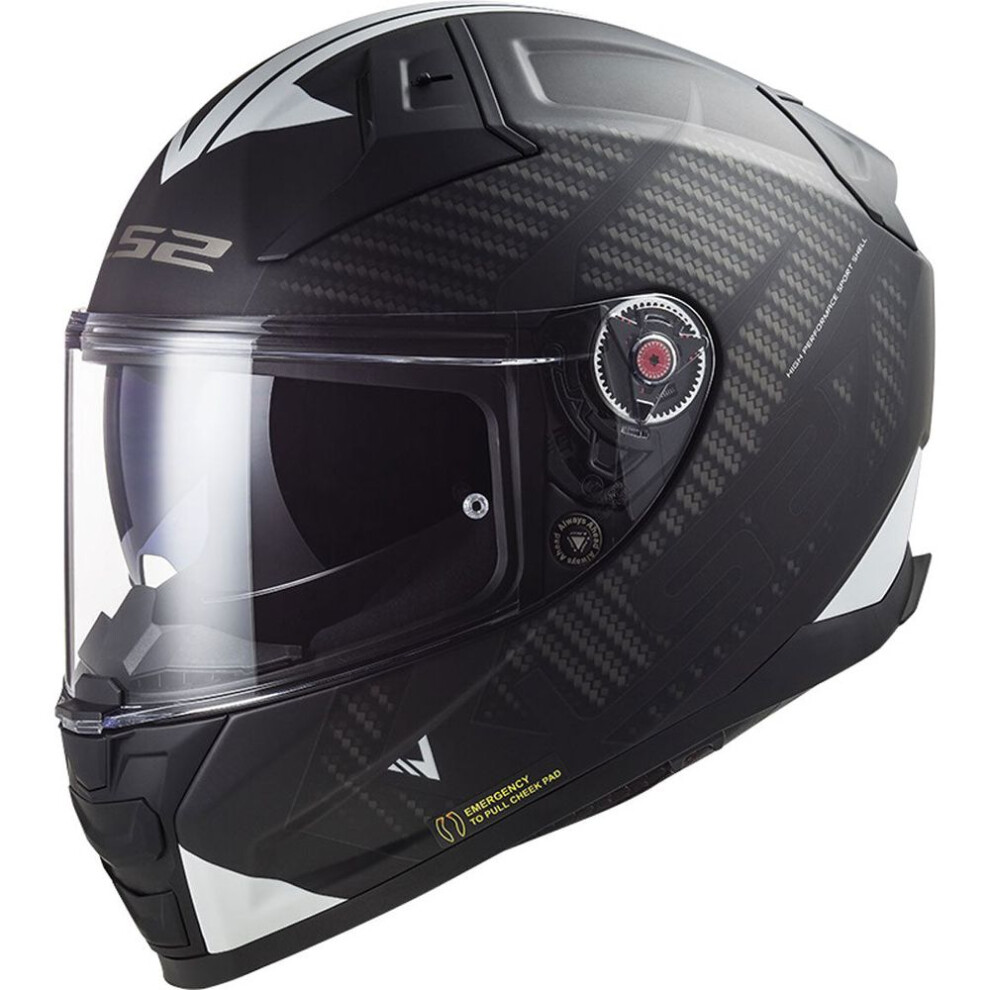 (Xl) Ls2 Ff811 Vector 2 Ece 22.06 Full Face Helmet Splitter Black / White White,Black 6923221111659
