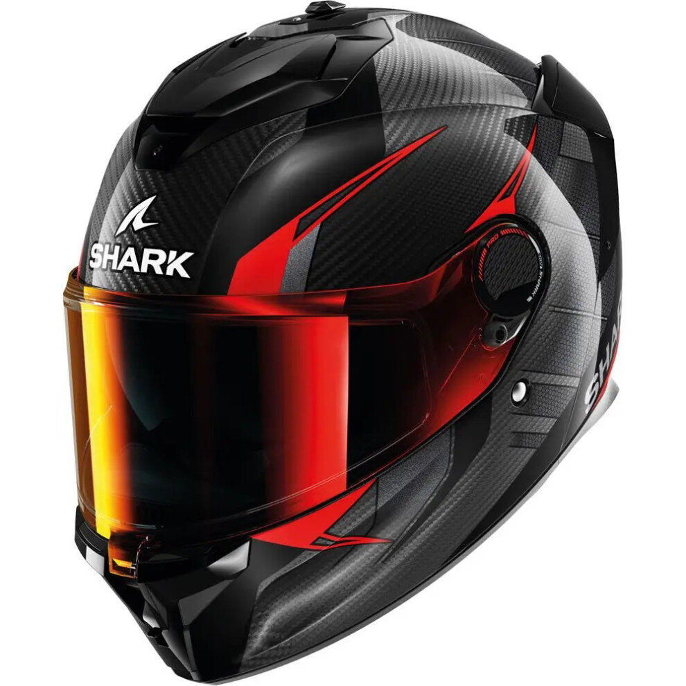 (XS) Shark Spartan GT PRO Carbon Full Face Helmet Kultram Black / Red-image-OPC-PFTC27X-NEW