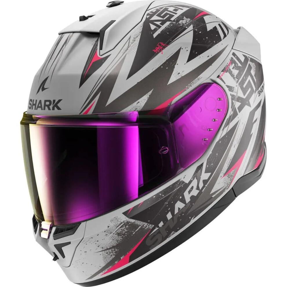 (XS) Shark D-Skwal 3 Full Face Helmet Blast R Grey / Black / Red-image-OPC-PFTC2YM-NEW