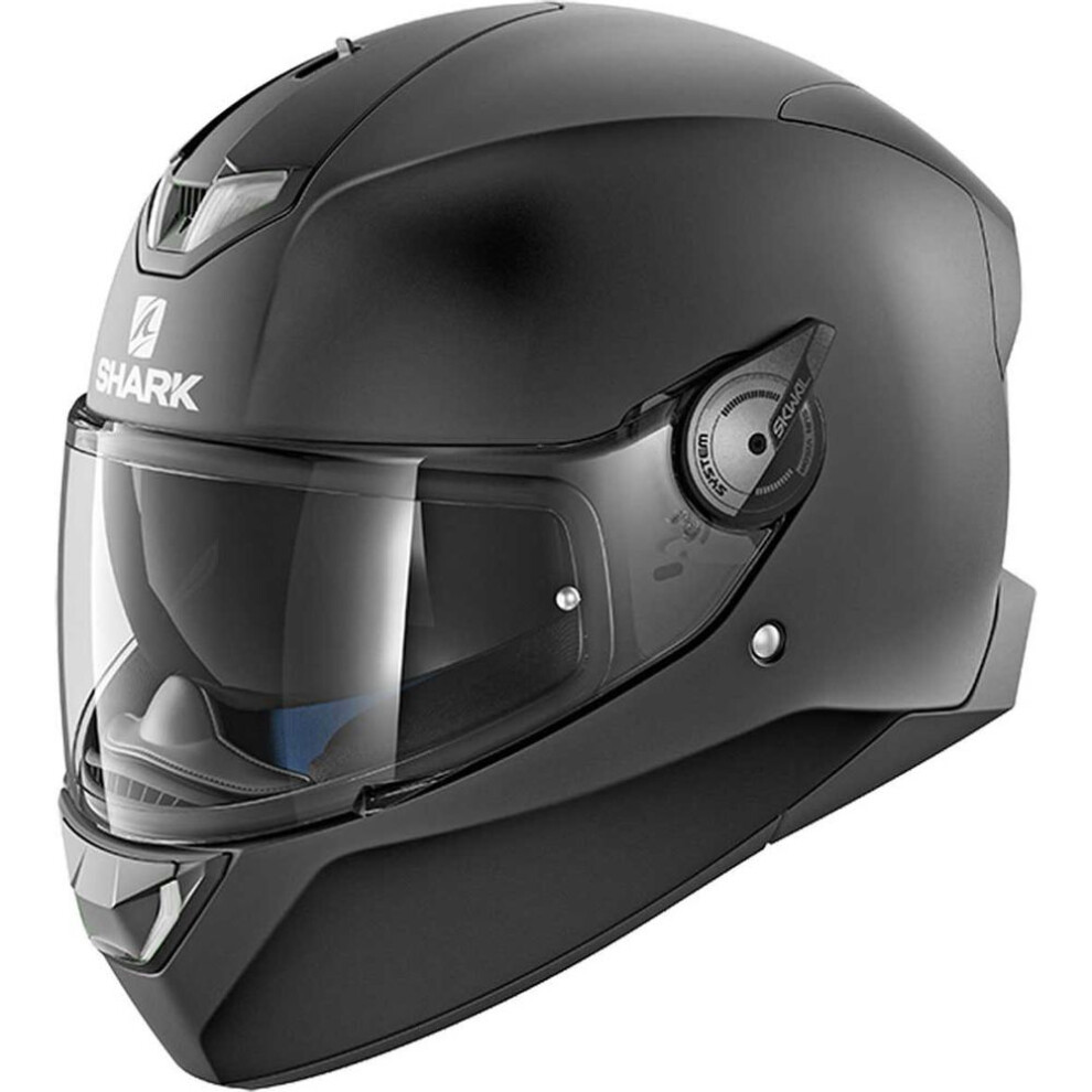 (XL) Shark Skwal 2 White LED Blank Full Face Helmet Matt Black