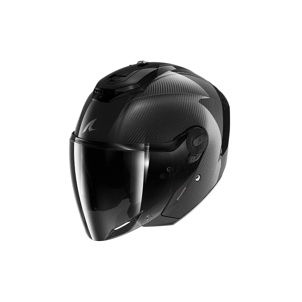 (XXL) Shark RS Jet Carbon Open Face Helmet Blank Black / Carbon-image-OPC-PFTC5N7-NEW