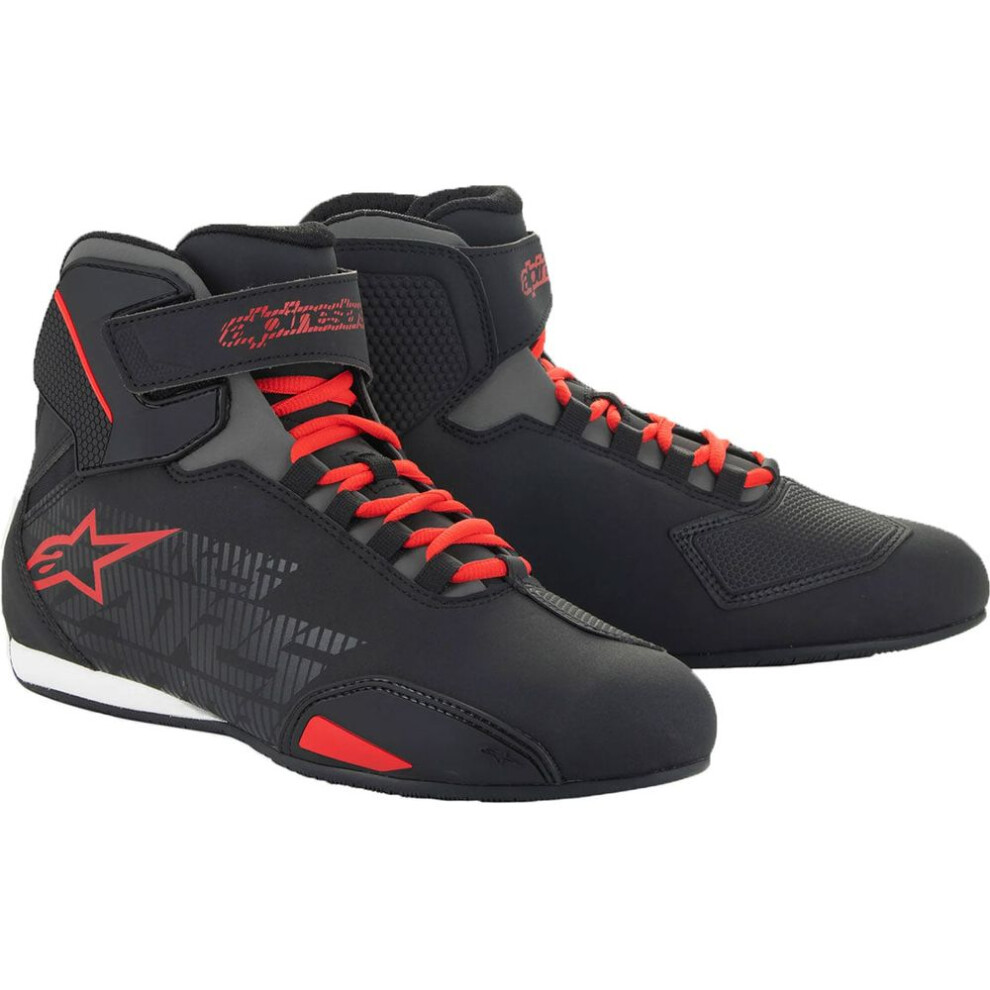 (Eu 47) Alpinestars Sektor Riding Shoes Black / Bright Red Black,Red 8059347382937