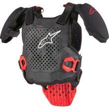 (L / XL) Alpinestars A5-S V2 Youth Chest Guard Black / White / Red