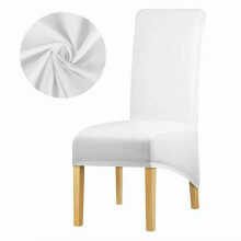 (white) Waterproof XL Chair Cover PU Leather Fabric Chair Covers High Chairs Protector