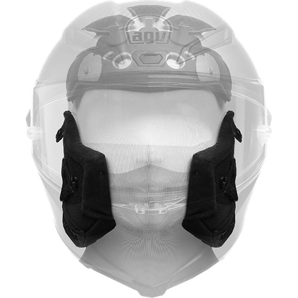 (Xl) Agv Pista Gp-Rr Cheek Pads Black / Red Black,Red 8051019233608