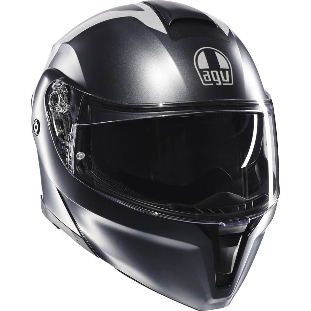 AGV StreetModular Resia Matt Grey Silver Red Flip Up Motorcycle Helmet ECE 22... - Image 3