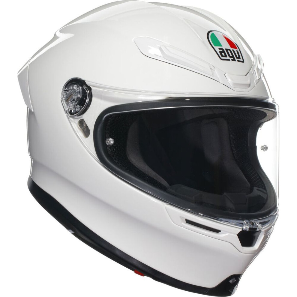 (M) Agv K6-S Solid Full Face Helmet White 8051019582768