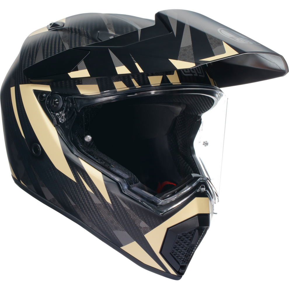 (S) Agv Ax9 Ece 22.06 Steppa Full Face Helmet Carbon / / Sand Grey 8051019760159