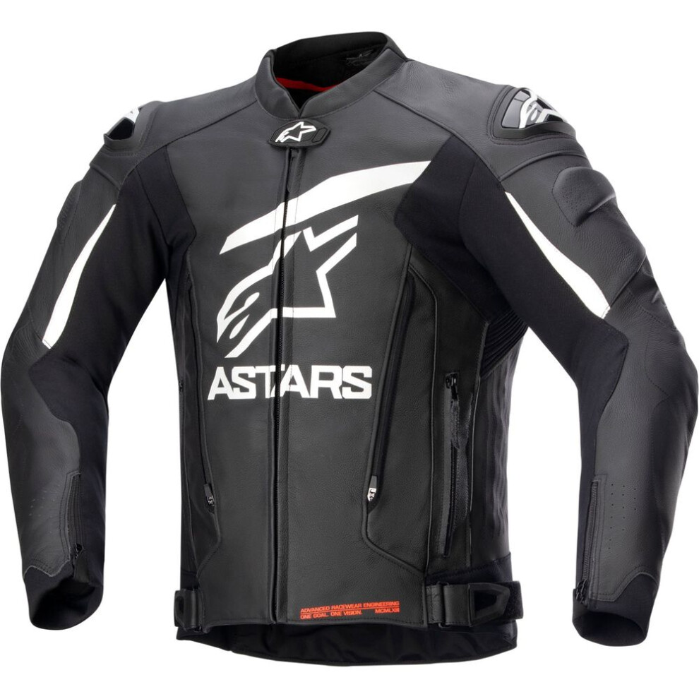 (EU 52) Alpinestars GP Plus V4 Leather Jacket Black / White-image-OPC-PFTCG5T-NEW