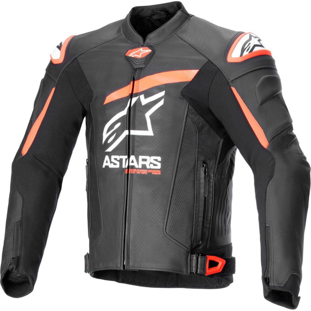 Alpinestars White,Black,Red (Eu 60) Gp Plus R V4 Airflow Leather Jacket Black / Fluo Red / White