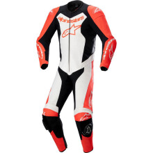 (EU 56) Alpinestars GP Force Lurv One Piece Leather Suit Fluo Red / White / Black