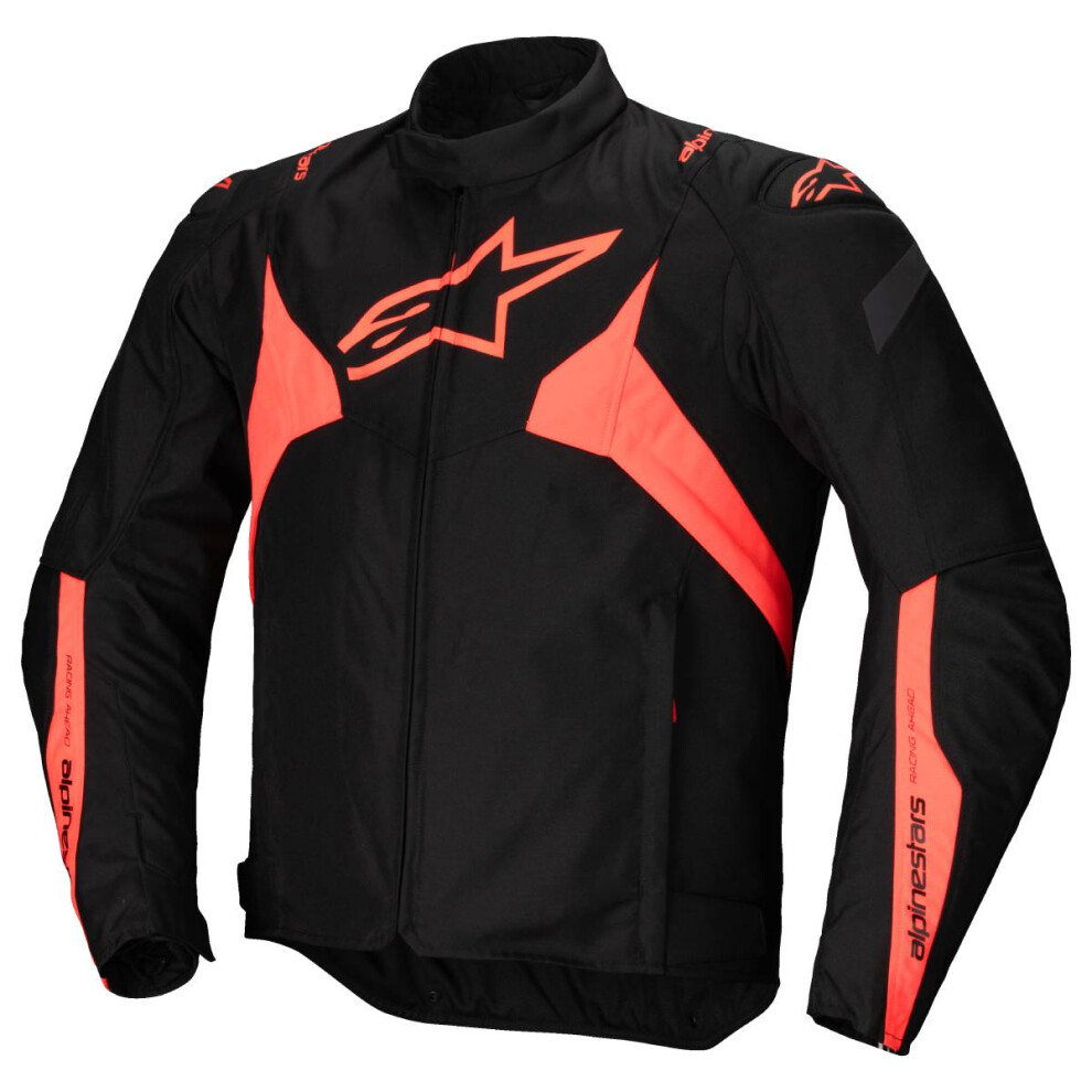 (4Xl) Alpinestars T Jaws V4 Waterproof Textile Jacket Black / Fluo Red Black,Red 8059347397078