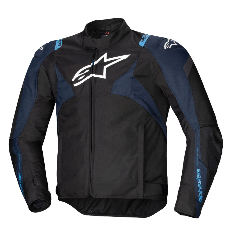 (S) Alpinestars T-Jaws V4 Waterproof Textile Jacket Black / Dark Blue / Blithe Blue Blue,Black 8059347397368