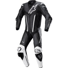 (EU 54) Alpinestars Fusion One Piece Leather Suit Black / White
