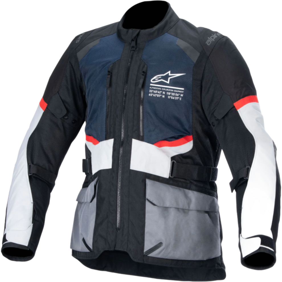 (S) Alpinestars Andes Air Drystar Jacket Deep Blue / Black / Ice Grey Blue,Black,Grey 8059347354408
