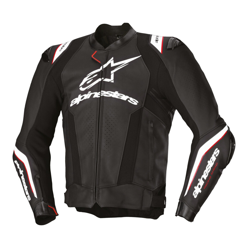 (50) Alpinestars Missile V3 Ignition Leather Jacket Black / White White,Black 8059347393087