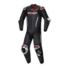 (58) Alpinestars GP-R7 One Piece Leather Suit Black / White / Fluo Red