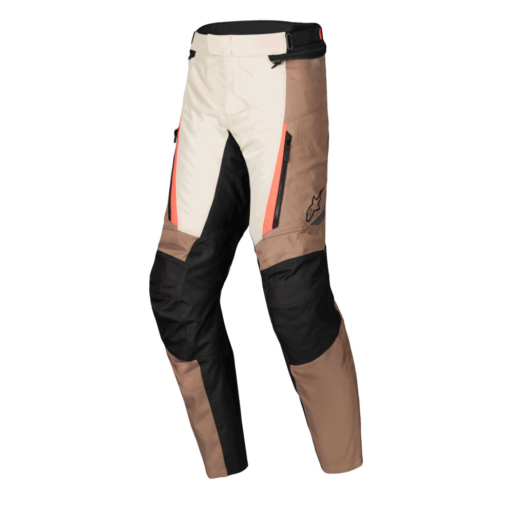 (3Xl) Alpinestars St-1 Waterproof Textile Trouser Dark Khaki / Sand / Black / Fluo Red Black,Red 8059347443454