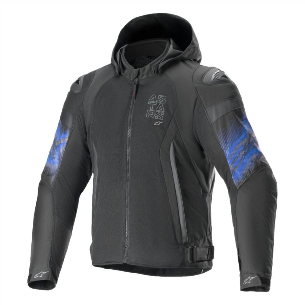 (S) Alpinestars Zaca Air Venom Waterproof Jacket Black / Electric Blue Blue,Black 8059347374734