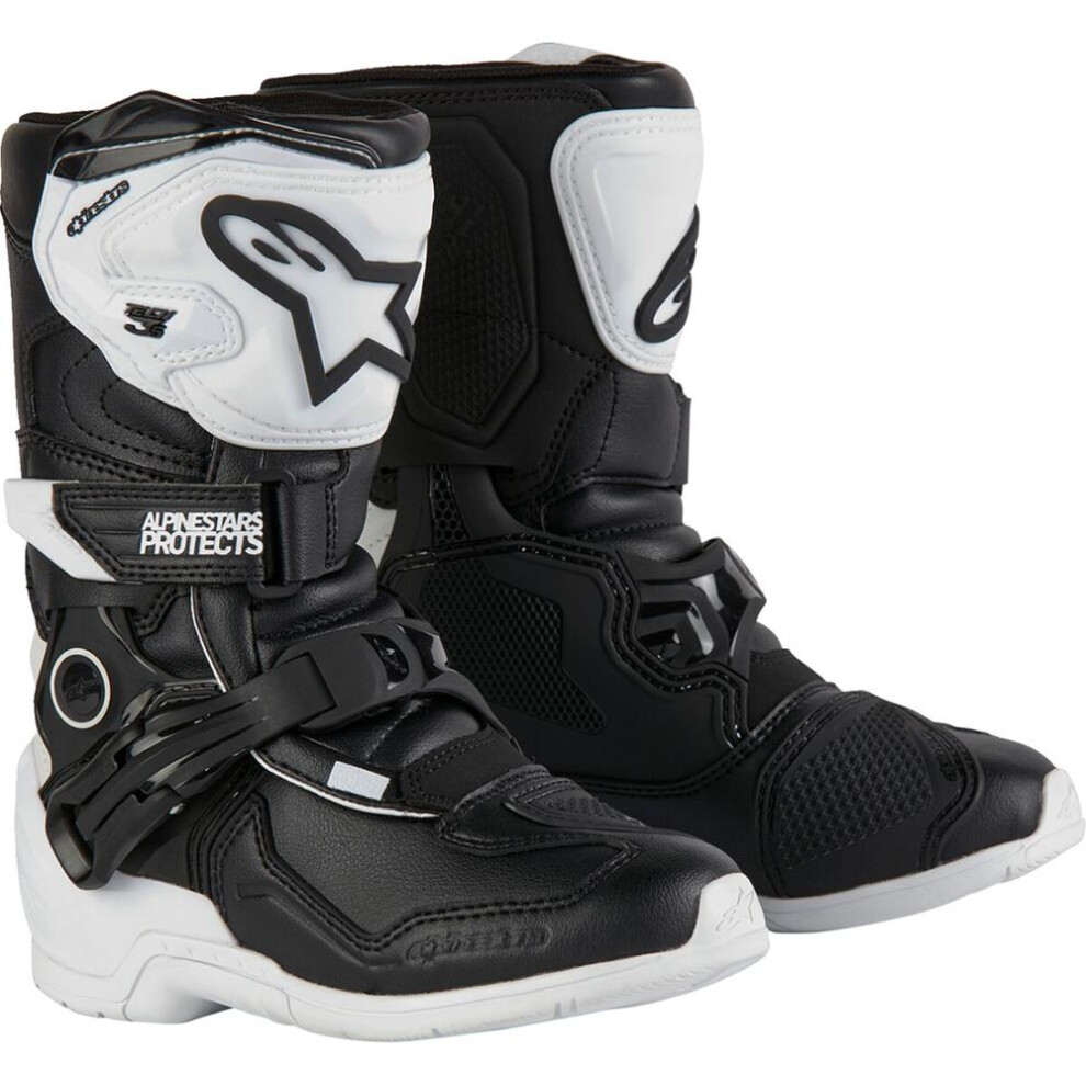 (Eu 30.5) Alpinestars Tech 3S Kids Boots White / Black White,Black 8059347200583