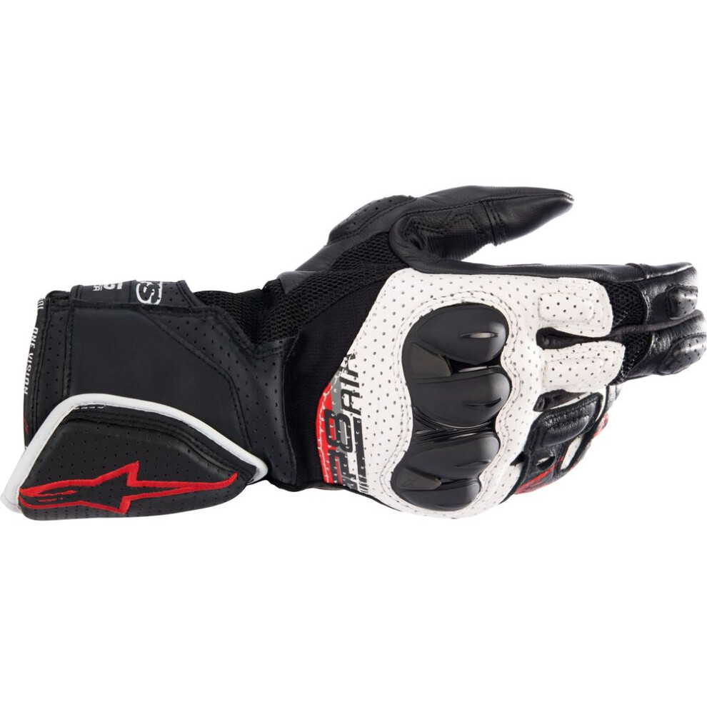(Xl) Alpinestars Sp-8 V3 Air Leather Gloves Black / White / Bright Red White,Black,Red 8059347138213