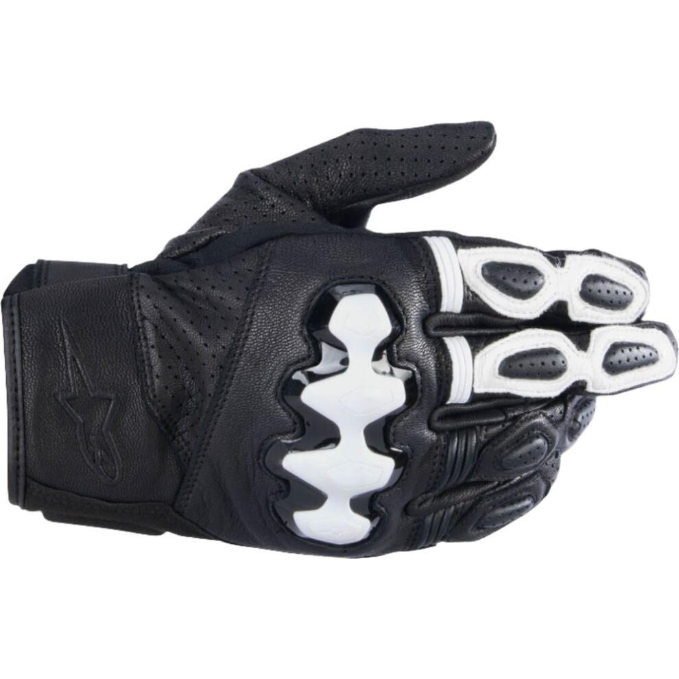 Alpinestars Celer V3 Leather Motorcycle Gloves - 2X-Large - Black / White, Black/white - Image 4