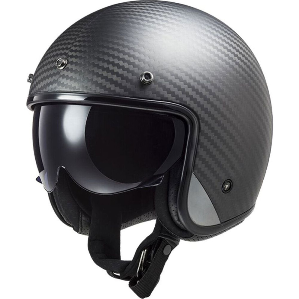 (Xs) Ls2 Of601 Bob 2 Carbon Ece 22.06 Open Face Helmet Carbon 6923221133293