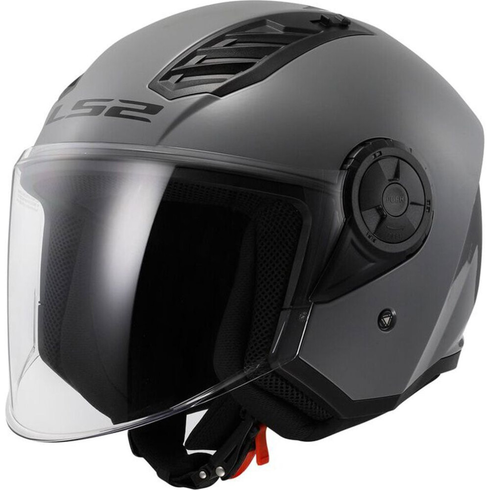 (M) Ls2 Of616 Airflow 2 Ece 22.06 Open Face Helmet Solid Nardo Grey 6942141744488