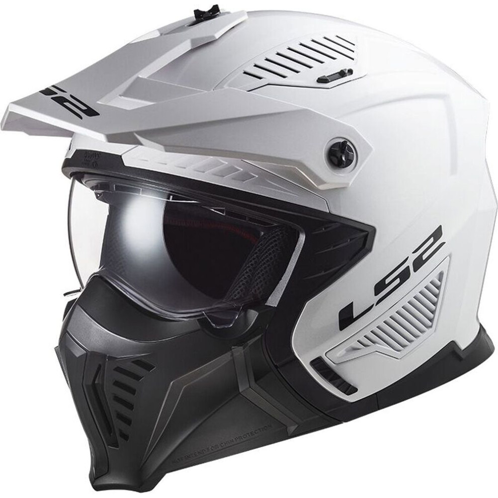 (Xxl) Ls2 Of606 Drifter Ece 22.06 Open Face Helmet Solid White 6923221123461