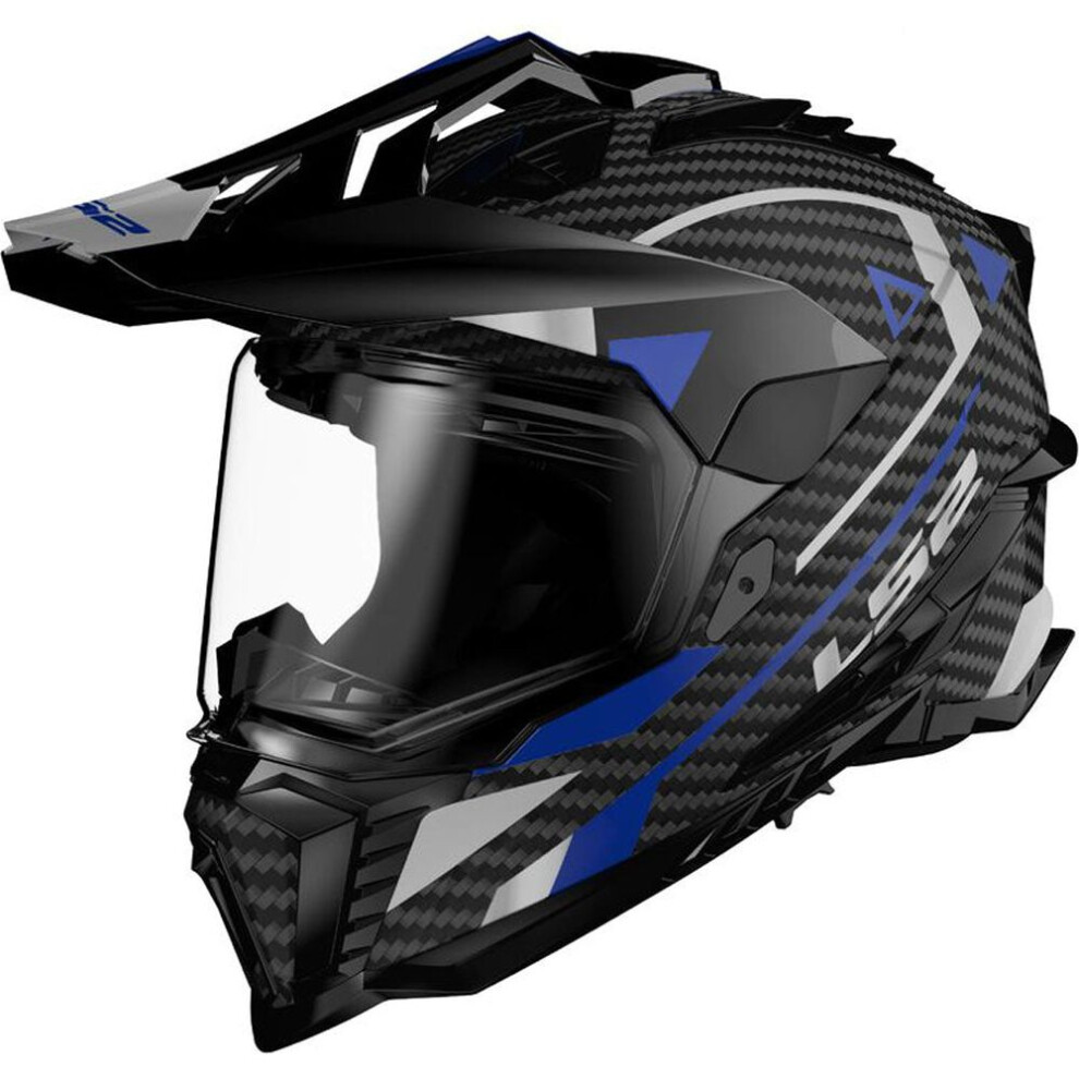 (Xs) Ls2 Mx701 Explorer Carbon Ece 22.06 Adventure Helmet Blue 6942141746345
