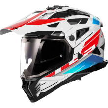 (XS) LS2 MX702 Pioneer 2 ECE 22.06 Adventure Helmet Namib White / Blue / Red