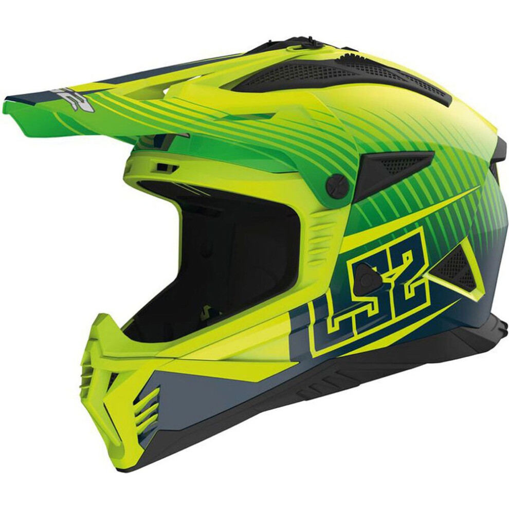 (Xs) Ls2 Mx708 Fast 2 Ece 22.06 Motocross Helmet Duck Matt Hi-Viz Green / Hi-Viz Yellow Green,Yellow 6942141753572